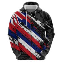 Hawaii Flag Polynesian Hoodie - Hawaiian State Pride