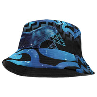 Humpback Whale Matariki New Zealand Bucket Hat NZ Maori Paikea Poutama Luxury Blue LT14 One Size Blue - Polynesian Pride