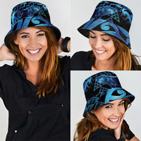 Humpback Whale Matariki New Zealand Bucket Hat NZ Maori Paikea Poutama Luxury Blue LT14 - Polynesian Pride