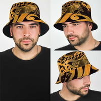 Humpback Whale Matariki New Zealand Bucket Hat NZ Maori Paikea Poutama Luxury Gold LT14 - Polynesian Pride
