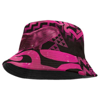 Humpback Whale Matariki New Zealand Bucket Hat NZ Maori Paikea Poutama Luxury Pink LT14 One Size Pink - Polynesian Pride
