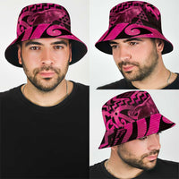 Humpback Whale Matariki New Zealand Bucket Hat NZ Maori Paikea Poutama Luxury Pink LT14 - Polynesian Pride