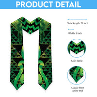 Humpback Whale Matariki New Zealand Graduation Stole NZ Maori Paikea Poutama Luxury Green LT14 - Polynesian Pride
