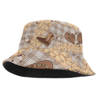 Khaki Palaka Hawaii Cowboy Bucket Hat Puakenikeni Lei Paniolo Papale Seamless Vibes LT14 One Size Khaki - Polynesian Pride
