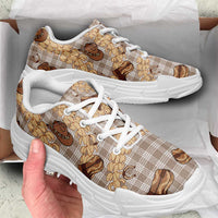 Khaki Palaka Hawaii Cowboy Chunky Sneakers Puakenikeni Lei Paniolo Papale Seamless Vibes LT14 - Polynesian Pride