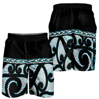Kia Ora New Zealand Shorts for Men Aotearoa Proud Maori Paua Shell Silver Fern LT14 - Polynesian Pride