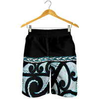 Kia Ora New Zealand Shorts for Men Aotearoa Proud Maori Paua Shell Silver Fern LT14 - Polynesian Pride