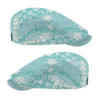 Light Turquoise Mermaid Puakenikeni Maile Lei Jeff Hat