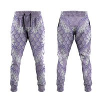 Lilac Mermaid Puakenikeni Maile Lei Jogger Pants