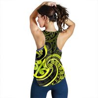 Lime Green New Zealand Mangopare Women Racerback Tank Aotearoa Maori Koru Style LT14 - Polynesian Pride