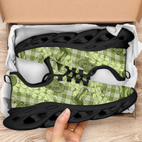 Lime Palaka Hawaii Cowboy Clunky Sneakers Puakenikeni Lei Paniolo Papale Seamless Vibes LT14 - Polynesian Pride