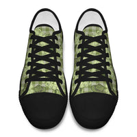 Lime Palaka Hawaii Cowboy Low Top Shoes Puakenikeni Lei Paniolo Papale Seamless Vibes LT14 - Polynesian Pride