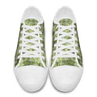 Lime Palaka Hawaii Cowboy Low Top Shoes Puakenikeni Lei Paniolo Papale Seamless Vibes LT14 - Polynesian Pride