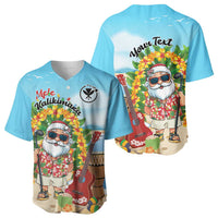 Personalized Hawaii Golf Christmas Baseball Jersey Mele Kalikimaka Funny Golfer Santa - Polynesian Pride