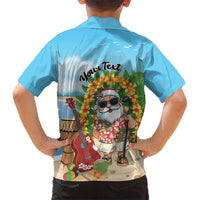 Personalized Hawaii Golf Christmas Family Matching Off Shoulder Short Dress and Hawaiian Shirt Mele Kalikimaka Funny Golfer Santa LT01 - Polynesian Pride
