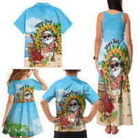 Personalized Hawaii Golf Christmas Family Matching Tank Maxi Dress and Hawaiian Shirt Mele Kalikimaka Funny Golfer Santa LT01 - Polynesian Pride