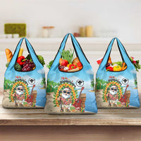 Hawaii Golf Christmas Grocery Bag Mele Kalikimaka Funny Golfer Santa - Polynesian Pride