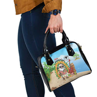 Hawaii Golf Christmas Shoulder Handbag Mele Kalikimaka Funny Golfer Santa - Polynesian Pride