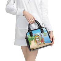 Hawaii Golf Christmas Shoulder Handbag Mele Kalikimaka Funny Golfer Santa - Polynesian Pride
