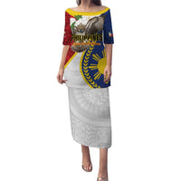 Personalized Philippines Family Matching Puletasi and Hawaiian Shirt Filipino Araw ng Kalayaan LT01 Mom's Dress Multicolor - Polynesian Pride