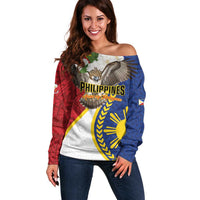 Personalized Philippines Off Shoulder Sweater Filipino Araw ng Kalayaan