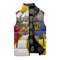 Personalized Philippines Sleeveless Puffer Jacket Filipino Araw ng Kalayaan