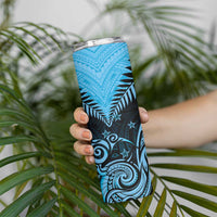 New Zealand Skinny Tumbler Aotearoa Blue Maori Kiwi Blue Fern LT01 - Polynesian Pride