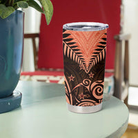 New Zealand Tumbler Cup Aotearoa Maori Kiwi Orange Fern LT01 - Polynesian Pride