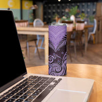 Aotearoa Skinny Tumbler Maori Kiwi Purple Fern