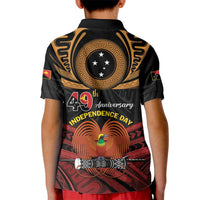 Papua New Guinea Bird of Paradise Kid Polo Shirt 16 September 1975 Independence Day Anniversary LT01 - Polynesian Pride