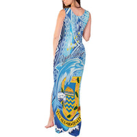 Tuvalu mo te Atua Tank Maxi Dress Tuvalu Dolphin Polynesian Pattern