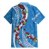 Fiji Tagimaucia Floral Family Matching Mermaid Dress and Hawaiian Shirt Tapa Pattern LT01 - Polynesian Pride