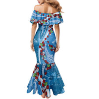 Fiji Tagimaucia Floral Family Matching Mermaid Dress and Hawaiian Shirt Tapa Pattern LT01 - Polynesian Pride
