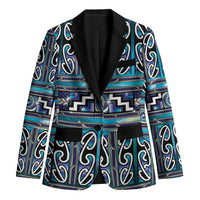 Maori Matariki Blazer Blue Galaxy Aesthetic Koru Art