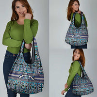 Maori Matariki Grocery Bag Blue Galaxy Aesthetic Koru Art