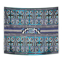 Maori Matariki Tapestry Blue Galaxy Aesthetic Koru Art