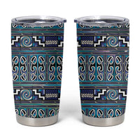 Maori Matariki Tumbler Cup Blue Galaxy Aesthetic Koru Art