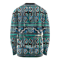 Maori Matariki Long Sleeve Shirt Green Galaxy Aesthetic Koru Art