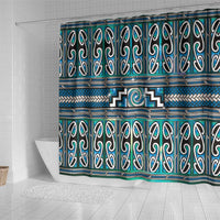 Maori Matariki Shower Curtain Green Galaxy Aesthetic Koru Art