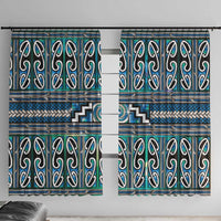 Maori Matariki Window Curtain Green Galaxy Aesthetic Koru Art