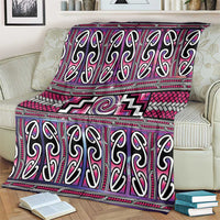 Maori Matariki Blanket Pink Galaxy Aesthetic Koru Art