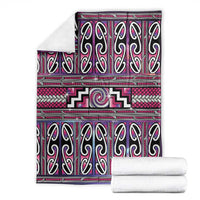 Maori Matariki Blanket Pink Galaxy Aesthetic Koru Art