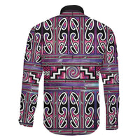 Maori Matariki Family Matching Short Sleeve Bodycon Dress and Hawaiian Shirt Pink Galaxy Aesthetic Koru Art LT01 - Polynesian Pride
