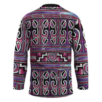 Maori Matariki Hockey Jersey Pink Galaxy Aesthetic Koru Art