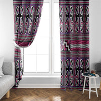 Maori Matariki Window Curtain Pink Galaxy Aesthetic Koru Art