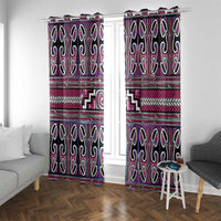 Maori Matariki Window Curtain Pink Galaxy Aesthetic Koru Art