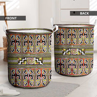 Maori Matariki Laundry Basket Yellow Galaxy Aesthetic Koru Art