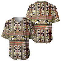 Maori Matariki Baseball Jersey Yellow Galaxy Aesthetic Koru Art