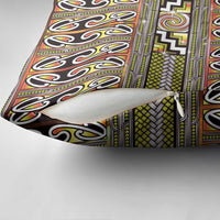 Maori Matariki Pillow Cover Yellow Galaxy Aesthetic Koru Art