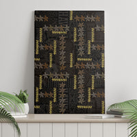 Hawaii Brown Plumeria Lei Black Canvas Wall Art Frangipani Floral Heritage Art